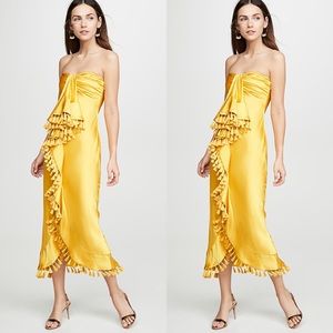 Cinq à Sept Gold Fringe Elise Tassel Dress